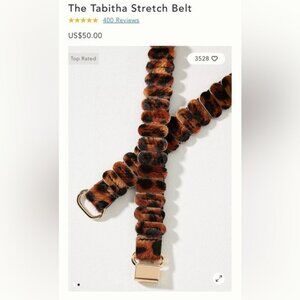NWT Size 2X (End to End 43") - Anthro The Tabitha Stretch Belt (NWT US$ 50)